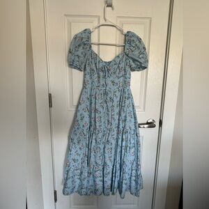Francesca’s cottagecore floral blue dress SMALL